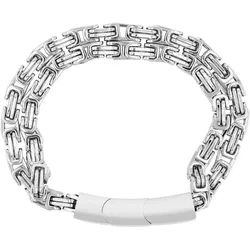 Armband ADELIA ́S "Herren Armband aus Edelstahl 19 cm", silber, Armbänder, Herren, 19cm, Edelstahl, Armband, Schöne Geschenkidee zum Muttertag