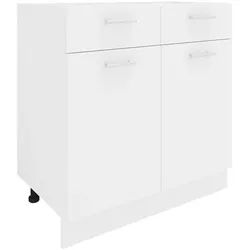VCM Unterschrank »Esilo« 80 cm breit 2 Türen 2 Schubladen weiß, 80x82x46 cm