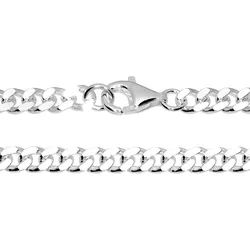 Silberkette OSTSEE-SCHMUCK "Ostsee-Schmuck Kette Panzer 4,5 mm Kette Panzer 4,5 mm" Gr. 50, weiß, neutral, Halsketten, Herren, 50cm, Silber 925 (Sterlingsilber), L: 42, Silberkette