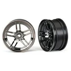Traxxas Modellbausatz 8371 Felge, 1.9' Split-Spoke Chrome-schwarz vorn (2)