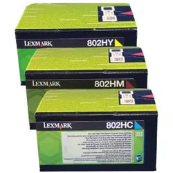 Lexmark 802H Toner CMY Pack of 3