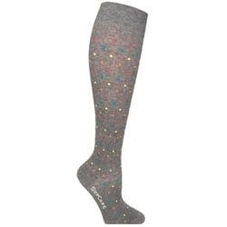 SupCare Stützstrümpfe grau mit bunten Punkten 1 Pk Unisex
