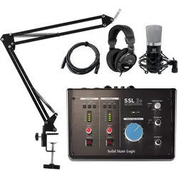 SSL 2+ USB-C Audio-Interface Podcast Set