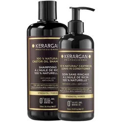 Kerargan - Duo Anti-Haarausfall Shampoo & Leave-In mit Rizinus√∂l 850 ml