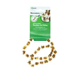 Bernsteinkette Zecken- und Flohhalsband für Hunde - L 1 St