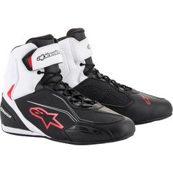 Alpinestars Faster-3 Motorradschuhe, schwarz-weiss-rot, Größe 43