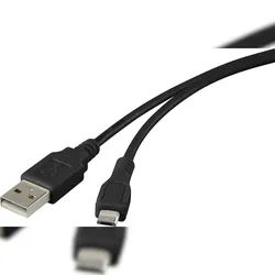Renkforce USB-Kabel USB 2.0 USB-A Stecker, USB-Micro-B Stecker 1.00 m Schwarz vergoldete Steckkontak