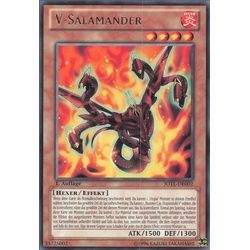 ReCollectibles Sammelkarte YuGiOh Karte V-Salamander deutsch, Yu-Gi-Oh! Karte JOTL-DE002 Rare weiß