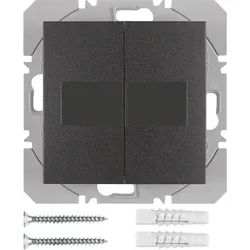 Berker KNX-Funk Wandsender 2-fach anthrazit matt 85656185