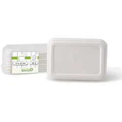 greenbox - Zuckerrohr Deckel 17 x 12 cm, rechteckig, 50 St.