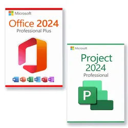 Microsoft Office 2024 Professional Plus + Microsoft Project 2024 Professional Lizenz für 3 PC
