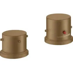 hansgrohe Fertigmontageset Axor Starck 2-L-BW-Rand-Arm., m Thermostat, brush. bron