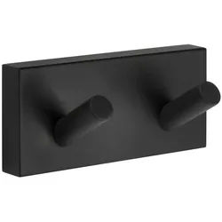 Handtuchhaken , Schwarz , Metall , eckig , 9x3.9x4.5 cm , Badaccessoires, Haken