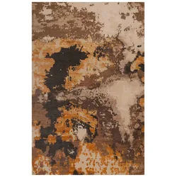 Esprit Flachwebeteppich , Schwarz, Goldfarben, Beige , Textil , Vintage , rechteckig , 80x150 cm , GoodWeave , in verschiedenen Größen erhältlich , Teppiche und Böden, Teppiche, Webteppiche