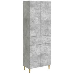 vidaXL Gartenlounge-Set Schrankset 2 pcs Betongrau Holzwerkstoff, (2-tlg) grau