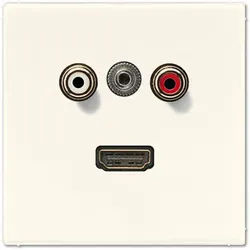 Jung Multimedia-Einsatz Cinch Audio / Miniklinke 3,5 mm / HDMI (weiß)
