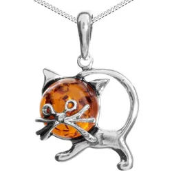 OSTSEE-SCHMUCK Kette mit Anhänger Ostsee-Schmuck Kette mit Anhänger Minka Kette mit Anhänger Minka (2-tlg) silberfarben 45 cm