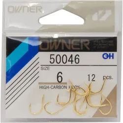 Owner Hooks Karpfenhaken Owner Haken Plättchen goldfarben - Karpfenhaken