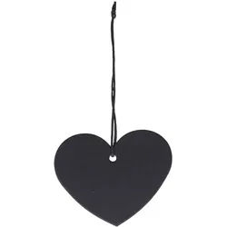 Chic Antique Herz Anhänger , L7/B6 cm, schwarz