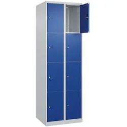 CP Schließfachschrank »Classic Plus Korpus lichtgrau« 2x4 Fächer blau, 60x185x50 cm