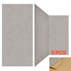 VEVOR 5er-Pack Akustikplatten mit Selbstklebeband, 1200x600x10 m schalldichte Schaumstoffplatten, Akustik Wandpaneele aus Polyesterfaser, für Zuhause, Studio, Büro, Theater, Kamel