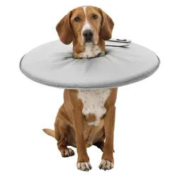 Protective collar polyester/foam XS: 23-27 cm/13 cm grey