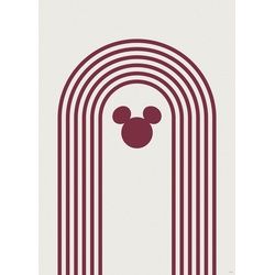 Komar Wandbild »Minimal Mickey«, (1 St.), Deutsches Premium-Poster Fotopapier mit seidenmatter Oberfläche und hoher Lichtbeständigkeit. Für fotorealistische Drucke mit gestochen scharfen Details und hervorragender Farbbrillanz. Komar rot