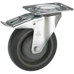 DÖRNER + HELMER Lenkrolle TPE mit Feststeller - 80 mm