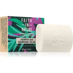 Faith In Nature Lavender & Geranium Organisches Shampoo als Waschstück mit Lavendel 85 g
