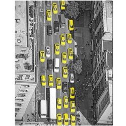 ANY IMAGE Kunstdruck »New York Taxis«, mehrfarbig, Alu-Dibond - bunt