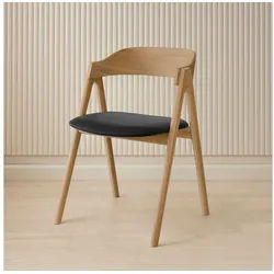 Hammel Furniture Stuhl Mette by Hammel (1 St), Massivholz, gepolsterte Sitzfläche, versch. Farbvarianten schwarz