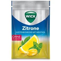 WICK Zitrone & nat.Menthol Bonb.o.Zucker 72 g