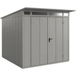 Hörmann Metall-Gerätehaus Berry Modern mit Pultdach Typ 2, 248 x 283 cm,graualuminium,7 m2