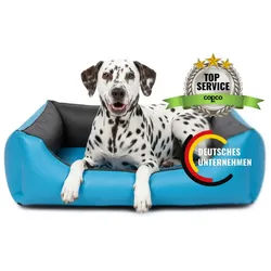 CopcoPet Tierbett Orthopädisches Hundebett / Wendebett Kleine bis Große Hunde, Kunstleder grau 60 cm x 80 cm