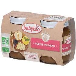 Babybio - Französischer Apfel & Pflaume - Bio-Fruchtpüree - 2 x 130 g