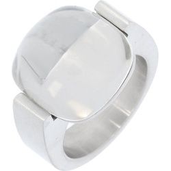 Xen, Ring, Ring mit 15x15 mm großen Quarz hell, (52 / 16,5 mm, Edelstahl)