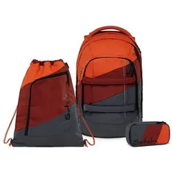 Satch Schulrucksack Pack Now or Never (3tlg, inkl. Schlamperbox und Sportbeutel)