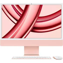 Apple iMac Apple M M3 59,7 cm (23.5") 4480 x 2520 Pixel 8 GB 256 GB SSD All-in-One-PC macOS Sonoma Wi-Fi 6E (802.11ax) Pink