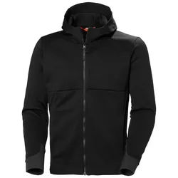 Kapuzen Funktionsjacke "TECH HOODED MIDLAYER" - XS - schwarz