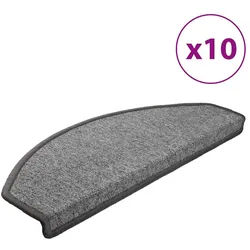 vidaXL Stufenmatte Stufenmatten 10 Stk. 65x24x4 cm Dunkelgrau Halbrund Groß, Andere, Höhe: 40 mm grau