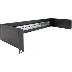 DELOCK 66884 - 19'' Hutschienenpanel, 2 HE, schwarz
