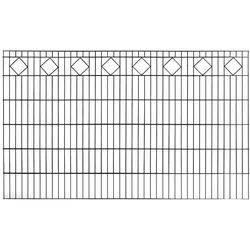 Doppelstabmattenzaun »Schmuckmatte-60x40«, anthrazit, 120 cm hoch, 2 m Verlängerungsmatte, 1 Pfosten, 12046316-0 anthrazit H/L: 120 cm x 2 m H/L: 120 cm