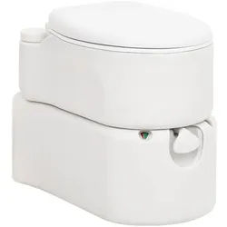 vidaXL Campingtoilette Camping-Einbautoilette Weiß 24+17 L HDPE & Emaille weiß