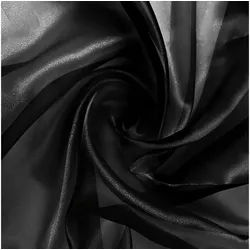 Event Kauf Stoff Organza Crystal Stoff Meterware, Breite 150 cm schwarz
