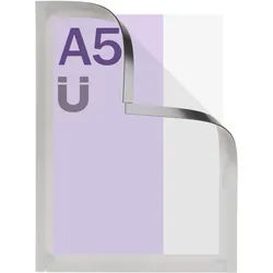 Magnetrahmen A5, magnetisch silber, Hart-PVC