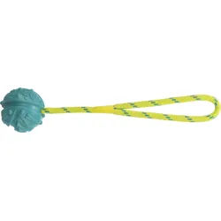 TRIXIE Aqua Toy Ball am Seil, schwimmt, Naturgummi, Ø 7 / 35 cm