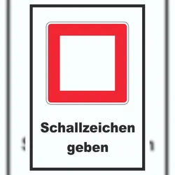 HB-Druck Schallzeichen geben Schild mit Symbol und text Horn benutzen A1 (594x841mm)