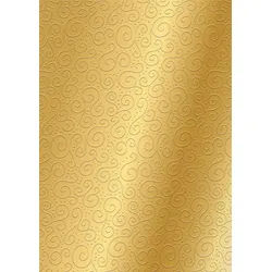 Heyda Designpapier Prägekarton "Milano" A4 goldfarben, Rückseite champagner