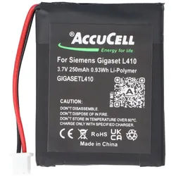 Akku passend für Siemens Gigaset L410 Akku S30852-D2240-X1 V30145-K1310-X448 3,7 Volt 250mAh