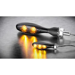 Kellermann Blinker Micro S Dark, schwarz, getöntes Glas, für vorne und hinten, Stück, schwarz für Männer